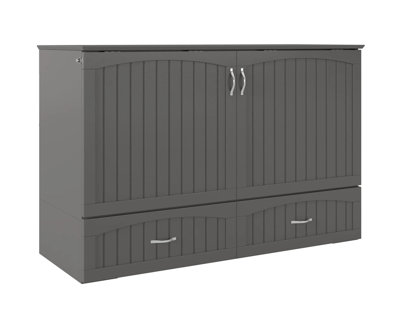 Southampton Murphy Bed Chest Queen Grey with Charging Station