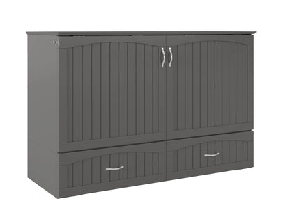 Southampton Murphy Bed Chest Queen Grey with Charging Station
